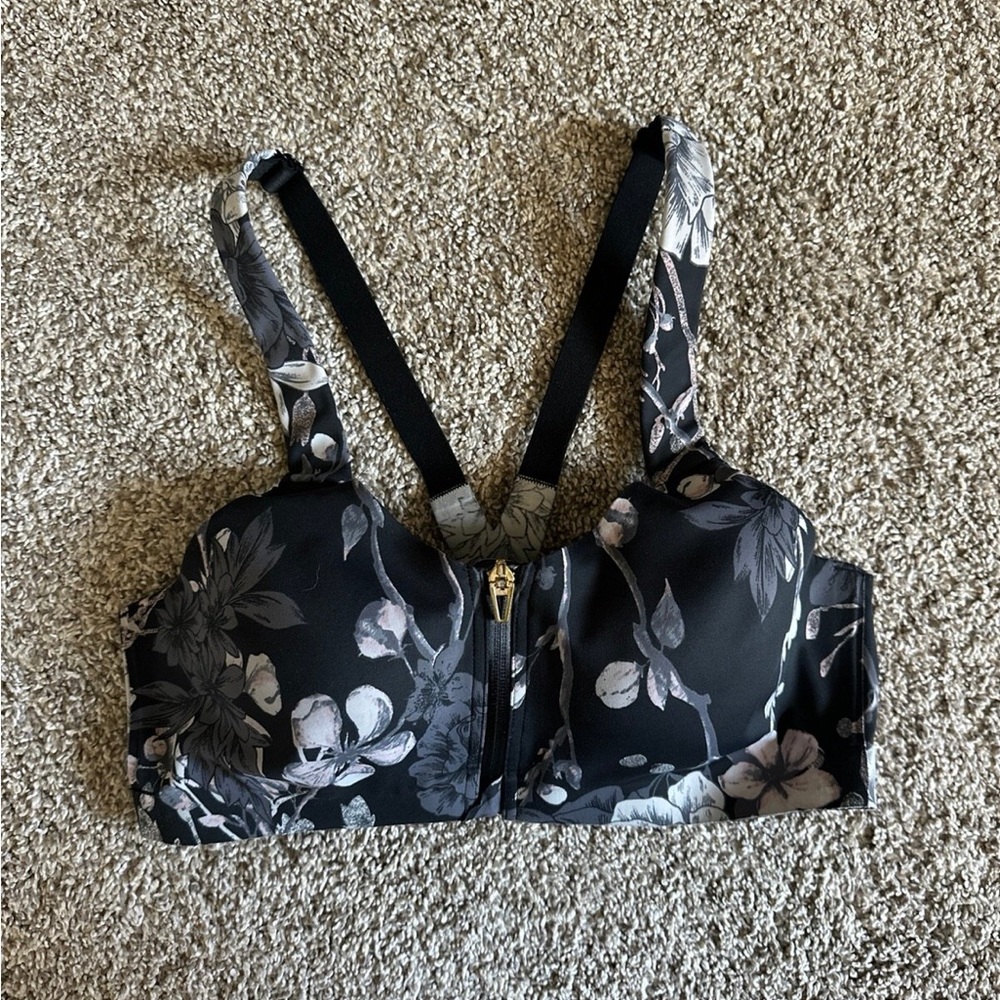 Victoria's Secret Black Floral Bra